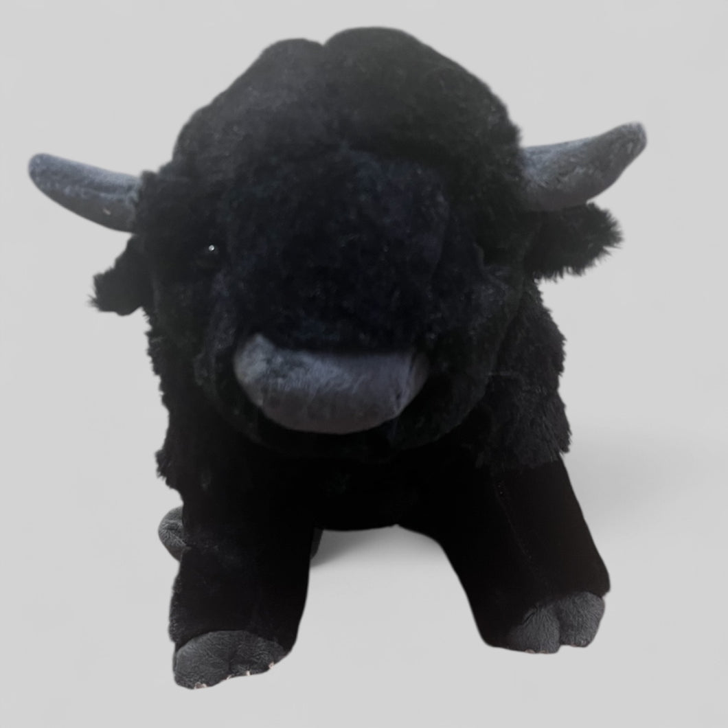 FRST Bison Stuffie Black Velvet Fabric