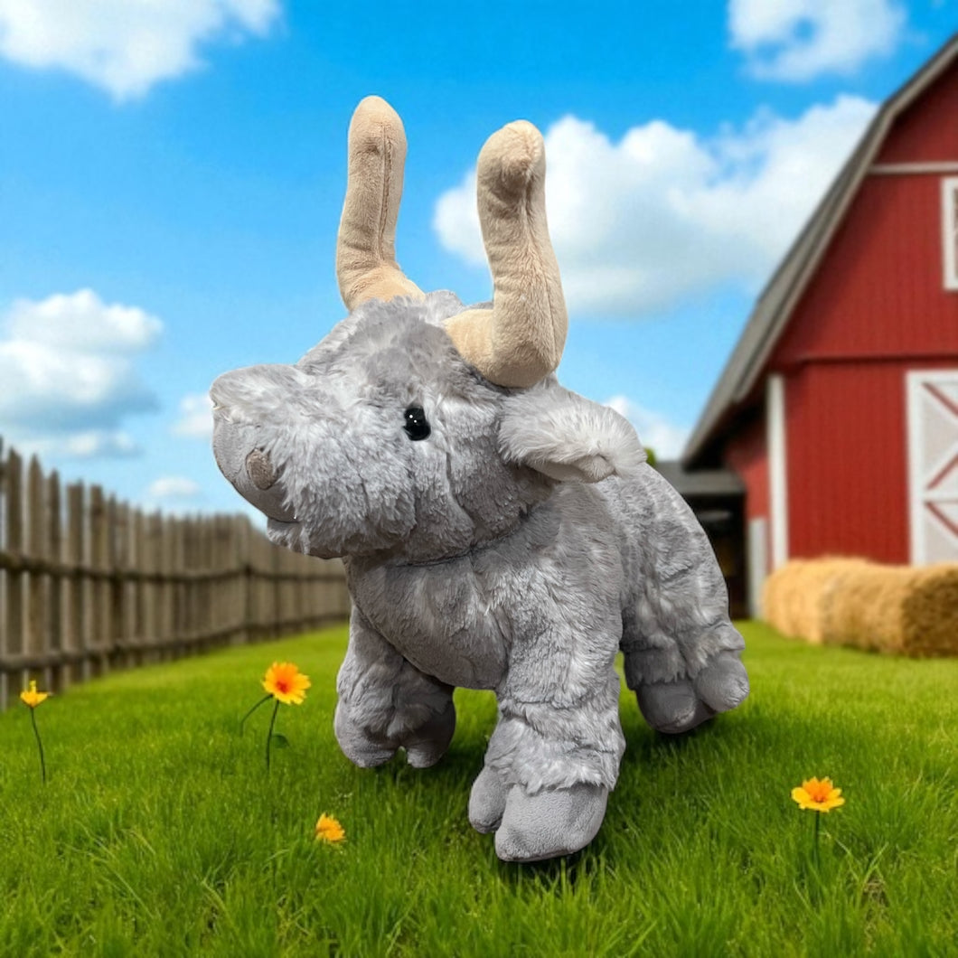 FRM Highland Cow Stuffie Silver Rio Fabric
