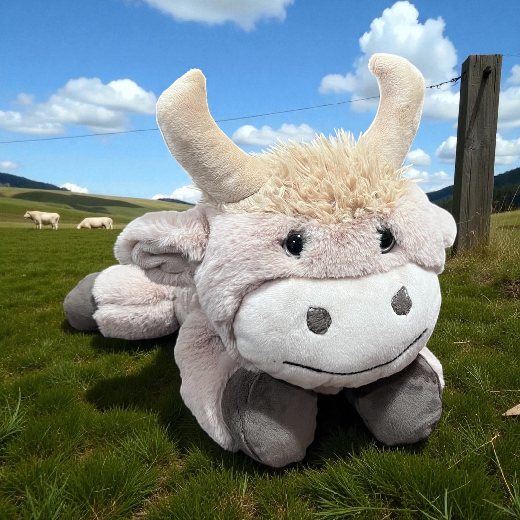 FRM Giant Highland Cow with Baby Whispy Fabric